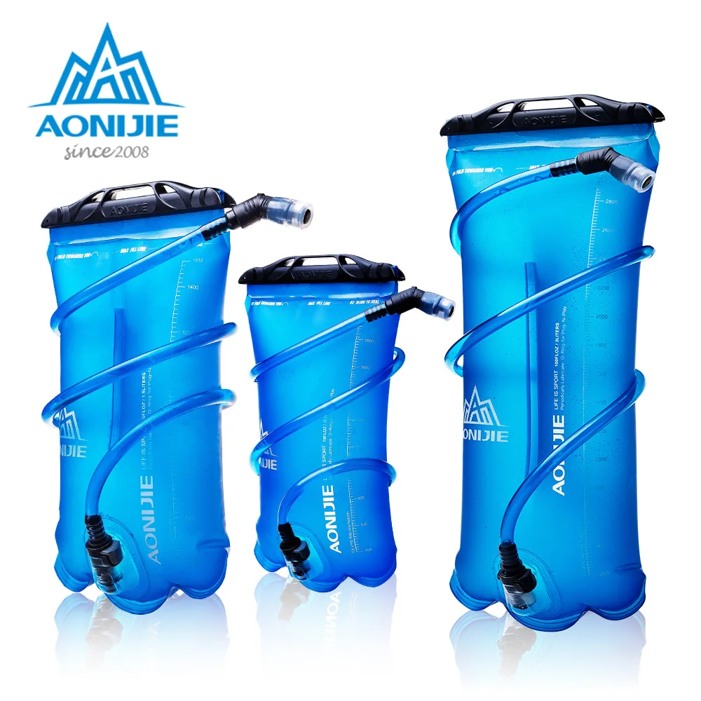 AONIJIE 1.5L/2L/3L на открытом воздухе езда на велосипеде Бег складной ТПУ-мешок для воды спортивная гидрация мочевого пузыря для кемпинга пешего туризма альпинизма