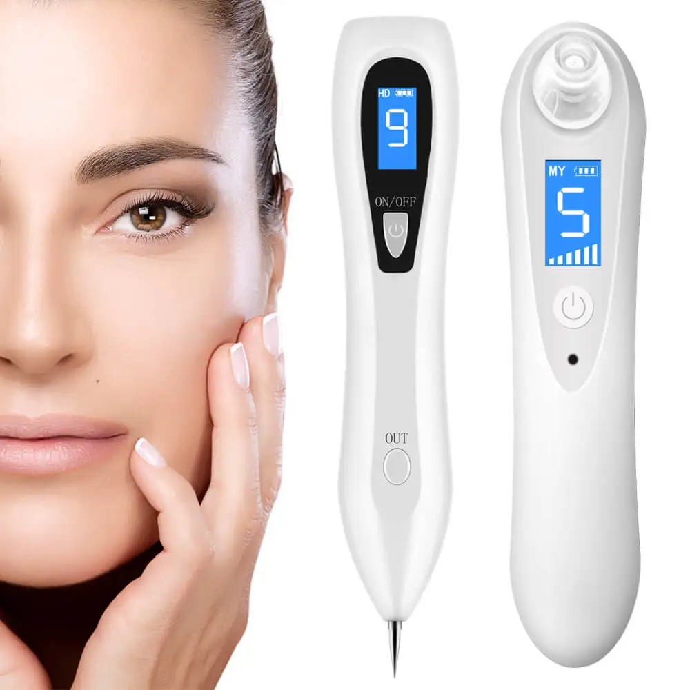 

Mole Removal Laser Pen Blackhead Acne Remover Vacuum Device Facial Blemish Freckle Age Spots Black Head Tweezer Cleanser Machine