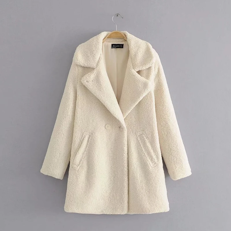 

2018 new women teddy coat faux fur long coat fashion party style warm coat