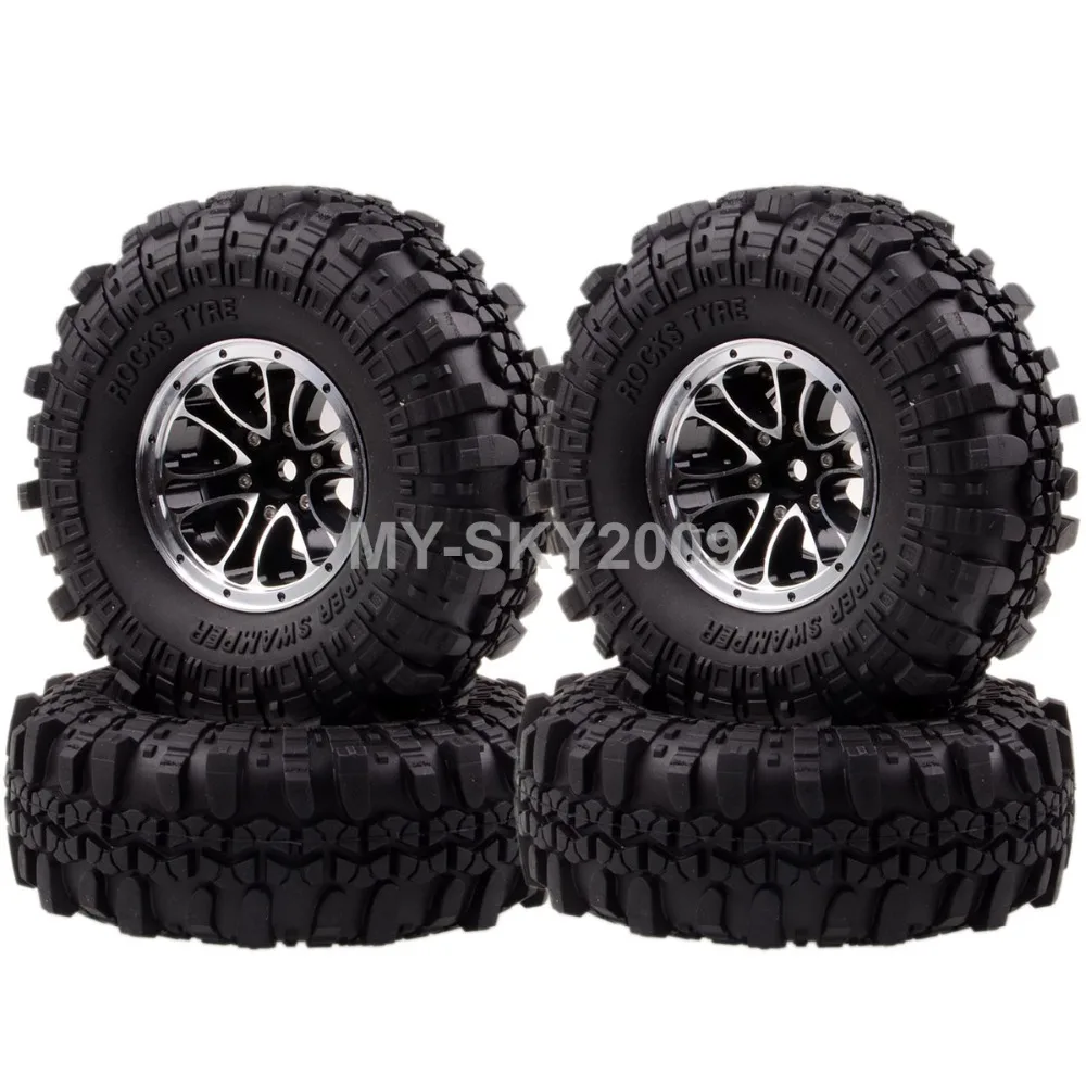

4pcs Aluminum Wheel Rim Lock Crawler Rocks Tyres / Tires 1051-7035 For 1/10 RC Off-Road D90 SCX10 HSP HPI Racing
