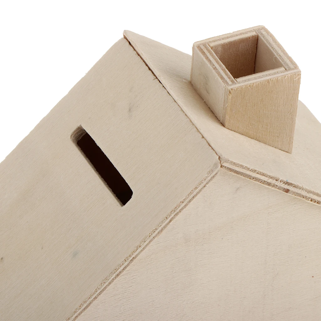 Unfinished Wood DIY Wood Pen Holder Hand Made Desk Organizer Pen Pot School Office Supplies Pen Stand Creative MDF Kids DIY Toys