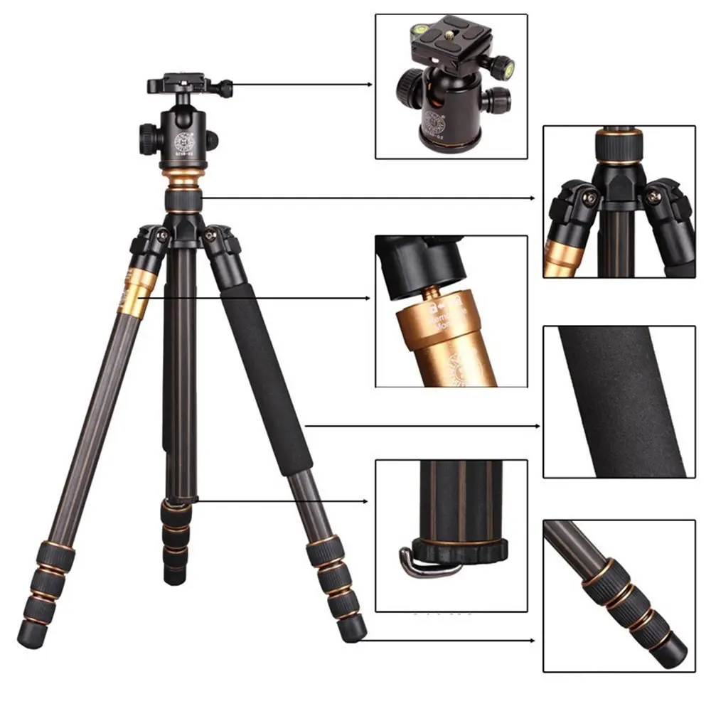 Оригинальный профессиональный штатив для dslr камеры QZSD Q999C из углеродного волокна