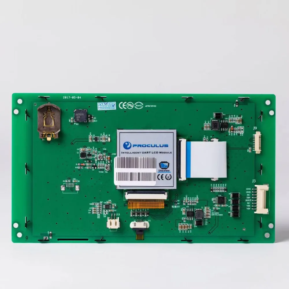 

7'' TFT LCD Display Module LCM with touch panel and UART communication for HMI Design 800*480