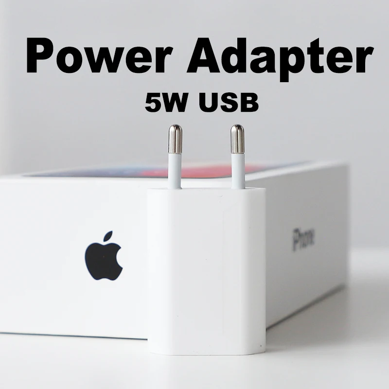 Apple 5 Вт USB зарядное устройство ЕС вилка конвертер AC/DC настенное - Цена: 