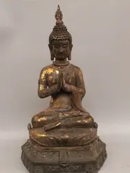 16 "Тибет Тибетский Буддизм Бронзовый Gild Сиденья Таиланд Будда быстро