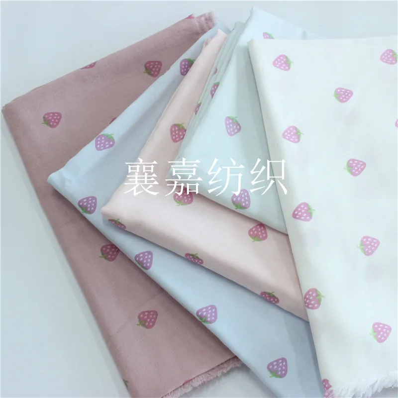 Cotton Fabric Double Cotton Gauze Strawberry Baby Fabric Children's fabricWear Fabric