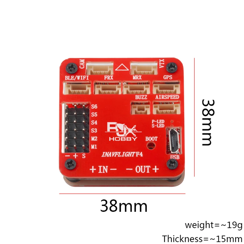 INAV FLIGHT F4 FC Контроллер полета MCU STM MPU-9250 OSD Buit-in BEC w/Buzzer для фиксированного крыла радиоуправляемая модель самолета DIY часть