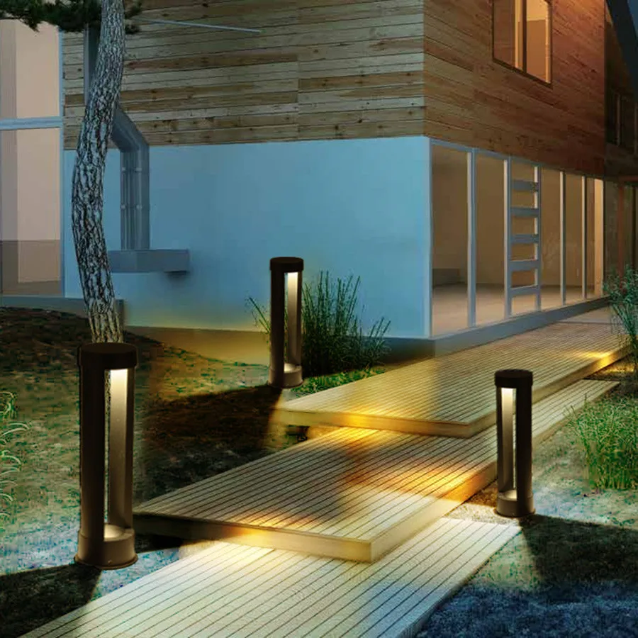 BEIAIDI 10 Вт уличный светильник для виллы, сада, двора, колонны, водонепроницаемый ландшафтный светильник для коридора, алюминиевая лампа для парка