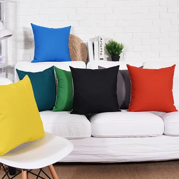 

Wholesales Cushion Cover Solid Plain Black Grey Yellow Blue Red Pillow case Throw decorative cushion covers 45cm*45cm/60*60cm