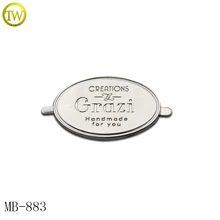 883 пользовательские сумки цинковый сплав металлический логотип метка для крышки/кошелек