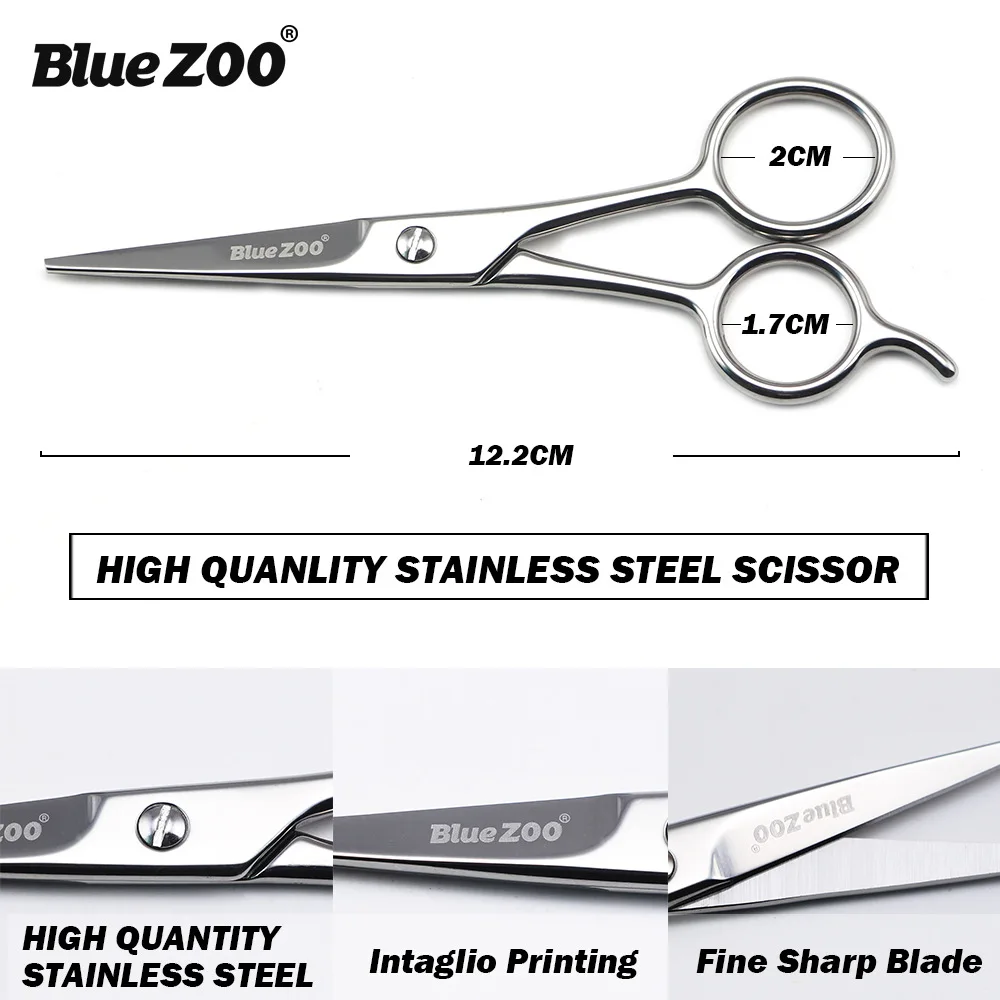 Blue Zoo Professional Stainless Steel Facial Hair Scissors For Men
