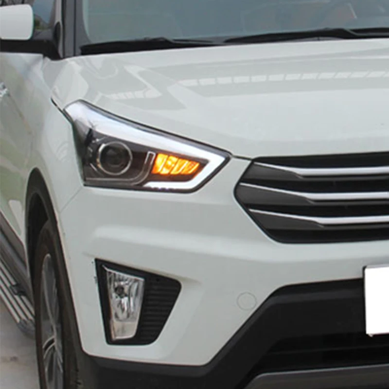Автомобильные фары в сборе для Hyundai Creta 2015 2016 IX25 DRL H7 D2H Hid Angel Eye Bi Xenon автомобильный