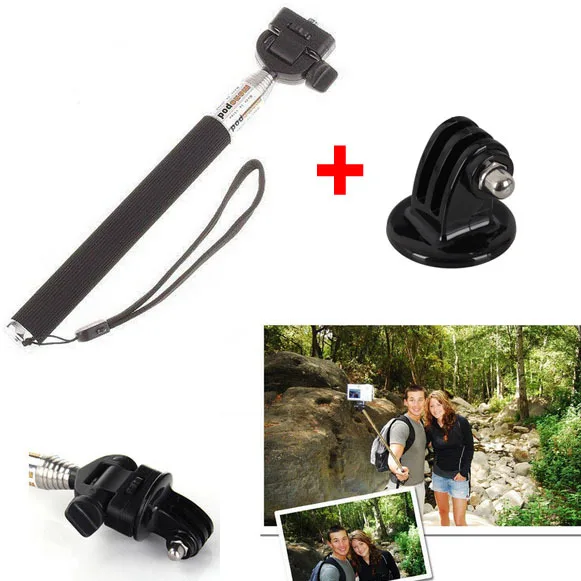 5pcs New Extendable Handheld Monopod Tripod Mount Adapter for GoPro