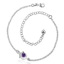 2016 Hot Sale Gift Anklet Silver Color silver plated fashion jewelry anklet for women jewelry/iTLGFEAUQ