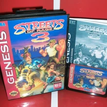 MD games card-Streets of Rage 3 чехол с коробкой и руководством для sega Megadrive Genesis, игровая консоль 16 bit MD card