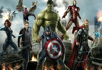 

Vinyl Movie Characters Photography Backdground Superhero Avengers Spinderman Iron Man Children Backdrops LV-385