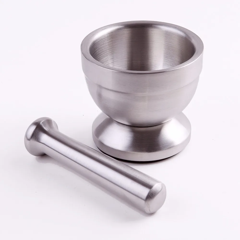 Stainless Steel Spice Grinder Mortar and Pestle Setin Mills from Home
