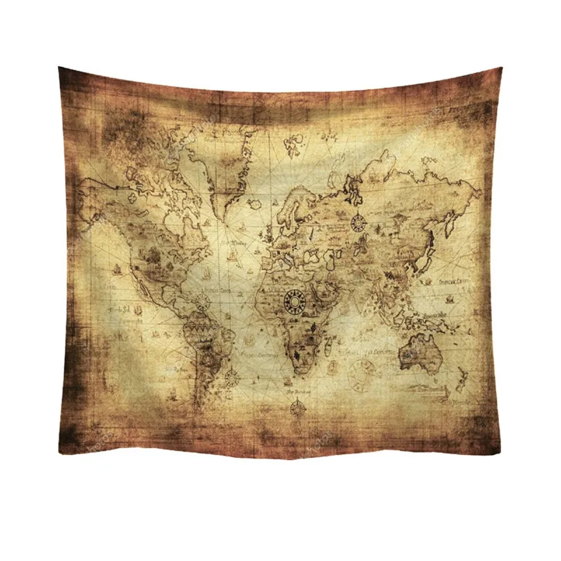 World Map Indian Tapestry Wall Hanging Tapestries Boho Bedspread Beach Towel Yoga Mat Blanket Table Cloth 2019 New #3F20 (5)