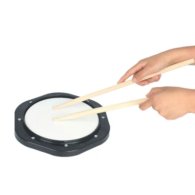 

OOTDTY Dumb Drum Plastic Practice Pad with Sticks 10 Inch