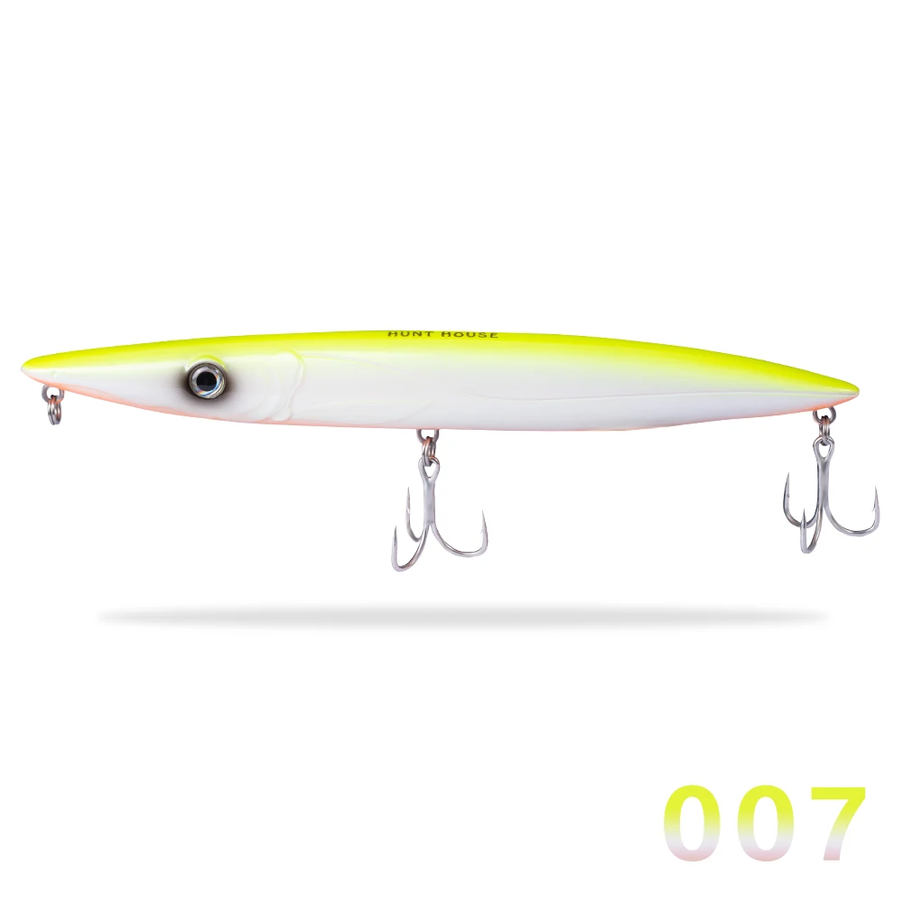007 Hunthouse Espetron leurre walk dog pencil приманка 195 мм 44 г длинный Литой карандаш stickbait рыболовные приманки leerfish и bluefish topwater - Цвет: 007