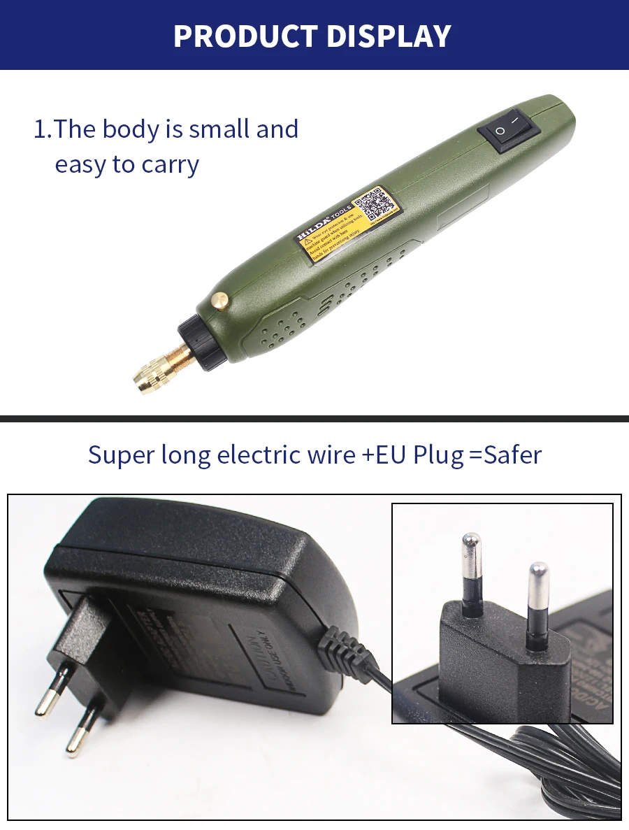 HILDA для Dremel мини-электрическая дрель+ набор шлифовальных аксессуаров, многофункциональная гравировальная машина, электрические наборы инструментов, электроинструменты