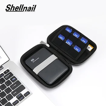 

Shellnail Multi-Size Glow Case SSD Protect Bag For Headphone Power Bank USB Cable Charger External Hard Disk Earphone Case