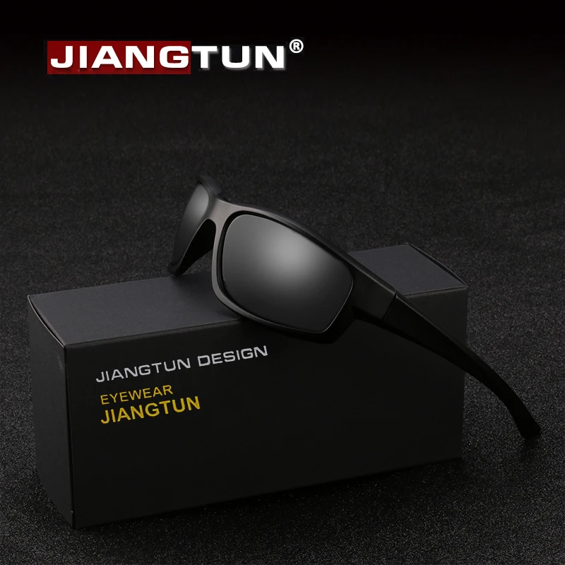 

JIANGTUN New Men Polarized Sunglasses Brand Designer 2019 Black Glasses Driving Points UV400 Protection Sunglass Gafas Ciclismo