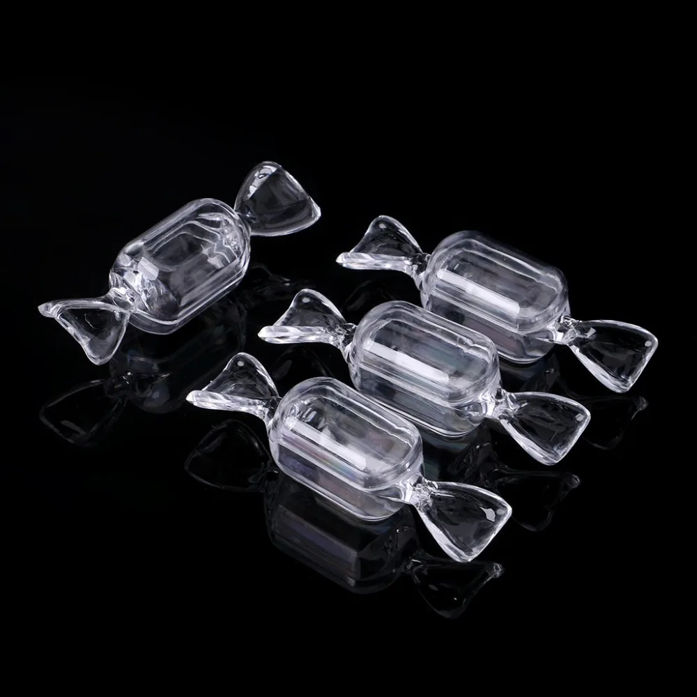 

10Pcs Transparent Plastic Candy Box Clear Candy Storage Container Box Wedding Party Baby Shower Favors