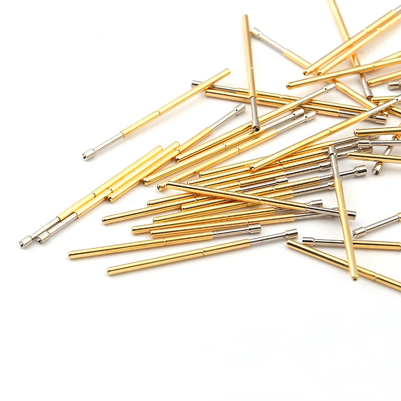 P100-A2 New Product For Testing Circuit Board Length 33.35mm Bullet Metal Spring Test Probe Nickel-Plated Spring Probe Tool