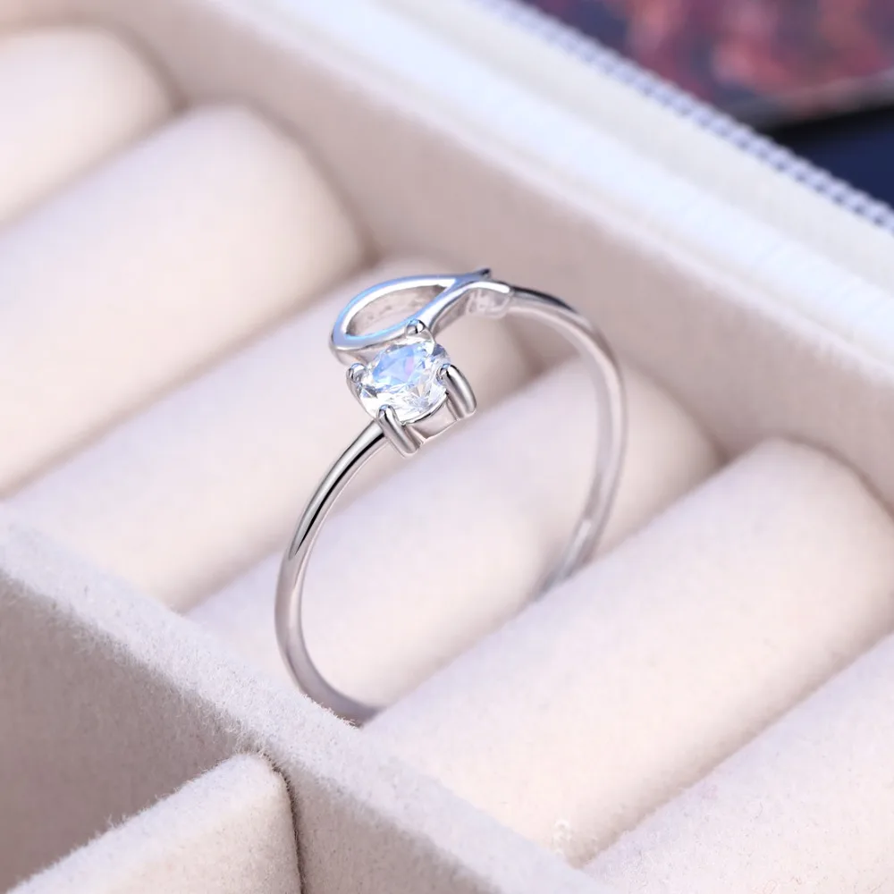Hesiod, Новое поступление, серебряные кольца с дельфинами в виде животных для женщин, регулируемое Кристальное кольцо, ювелирные изделия для свадебной вечеринки