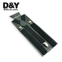 2,5 см для женщин и мужчин серьга унисекс-на подтяжках эластичные тонкие подтяжки "черный блеск" классические y-задние подтяжки