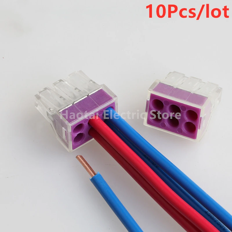 

10PCS/lot PCT-106 PCT106 WAGO 773-106 Push wire wiring connector For Junction box 6 pin conductor terminal block wire connector