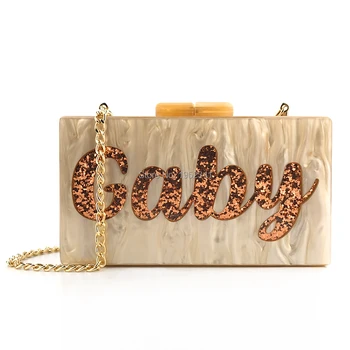 

OC3937 Guangzhou acrylic manufacturer wholesale women acrylic name bag