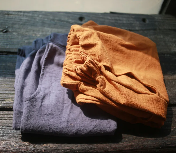 NINIWONDERLAND женские весенние осенние утолщенные жаккардовый хлопковый льняной повседневные шаровары с эластичной талией винтажные свободные брюки женские