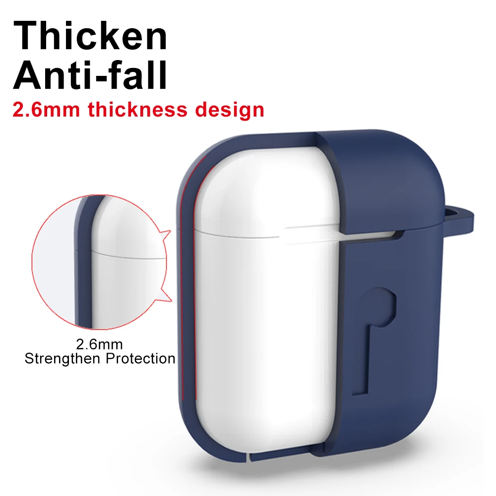 Для Apple Airpods Чехол Мягкий силиконовый чехол для наушников s для Airpods 2 1 Air Pods чехол противоударный полная защитная оболочка Coque Fundas