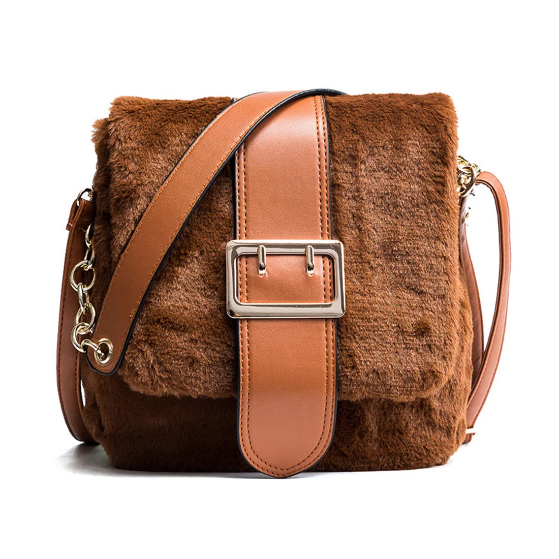 Buy 2017 Winter fashion faux fur crossbody bags for