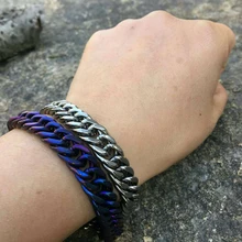 Мужской браслет из 99.9% чистого титана, не ржавеет, не выцветает