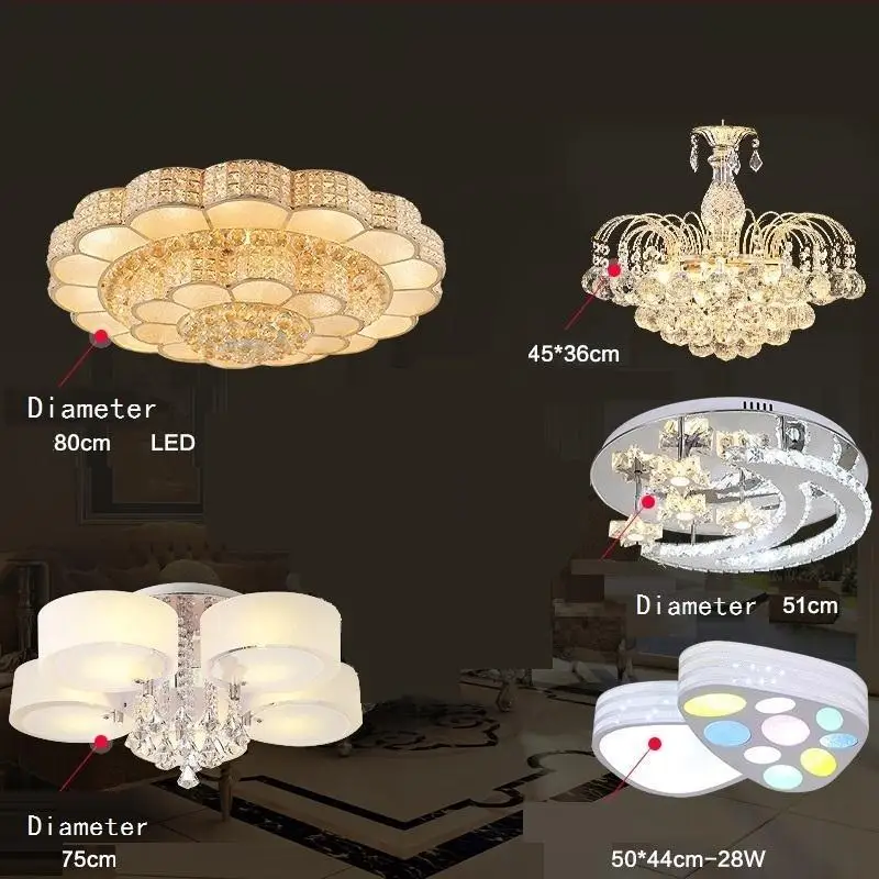 Number 6 Плафон Moderne Colgante Moderna потолок Plafoniera потолочный Luminaria De Teto с украшением в виде кристаллов потолочный светодиодный потолочный светильник - Цвет корпуса: Number 6