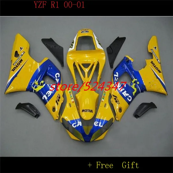 Эй-верблюд + для 00-01 YZFR1 00 01 YZF1000 YZF R1 1000 YZF-R1 2000 2001 Обтекатели синий желтый Yamaha |