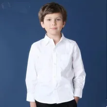 

2016 New style boys shirts white baby boys clothes cotton shirt long sleeve top school children blouse