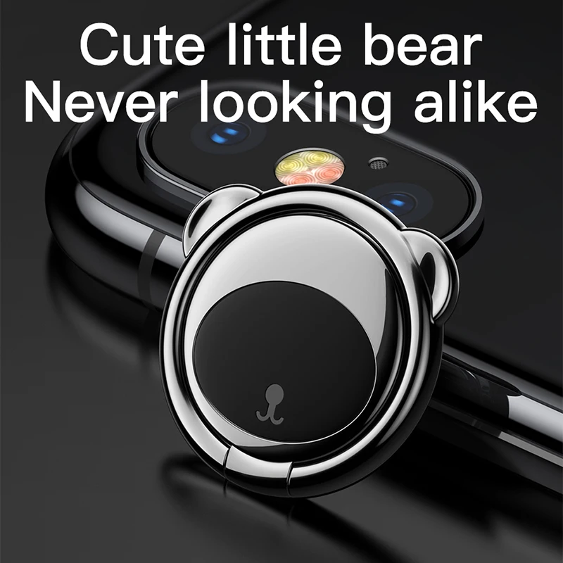Baseus Metal Finger Ring Holder For iPhone Xs Max X Samsung 360 Degree Phone Ring Holder For CellPhone Magnetic Car Phone Holder