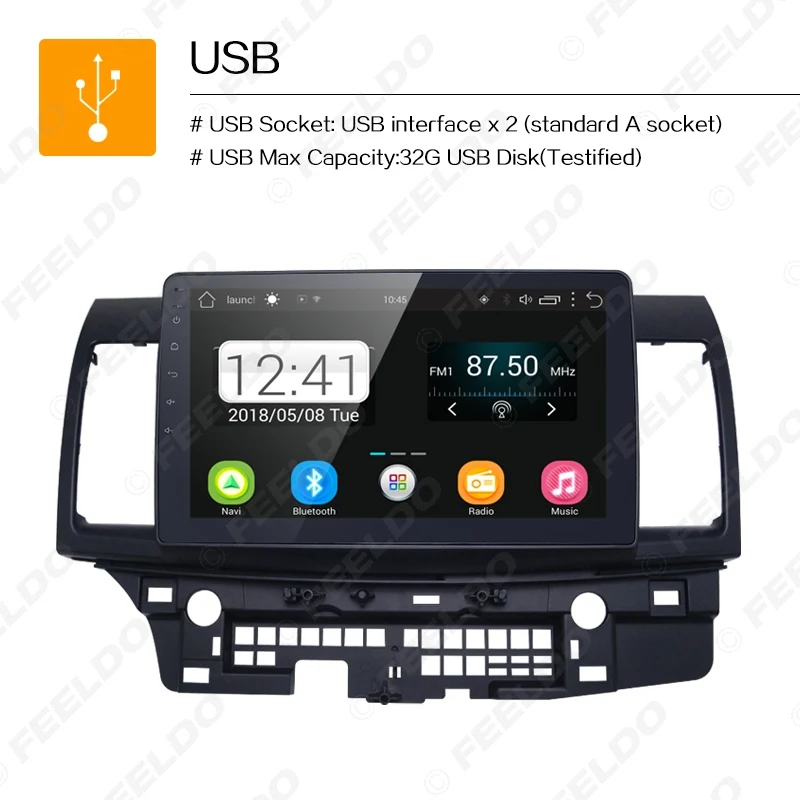 Cheap FEELDO 10inch Bigger HD Screen Android 6.0 Quad Core Car Media Player With GPS Navi Radio For  Mitsubishi Lancer EX #MX5269 15