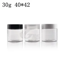 30 шт. 30 г/мл чистый прозрачный пластик ПЭТ пустая бутылка с внутренней крышкой крем для ванной соль пустые косметические контейнеры