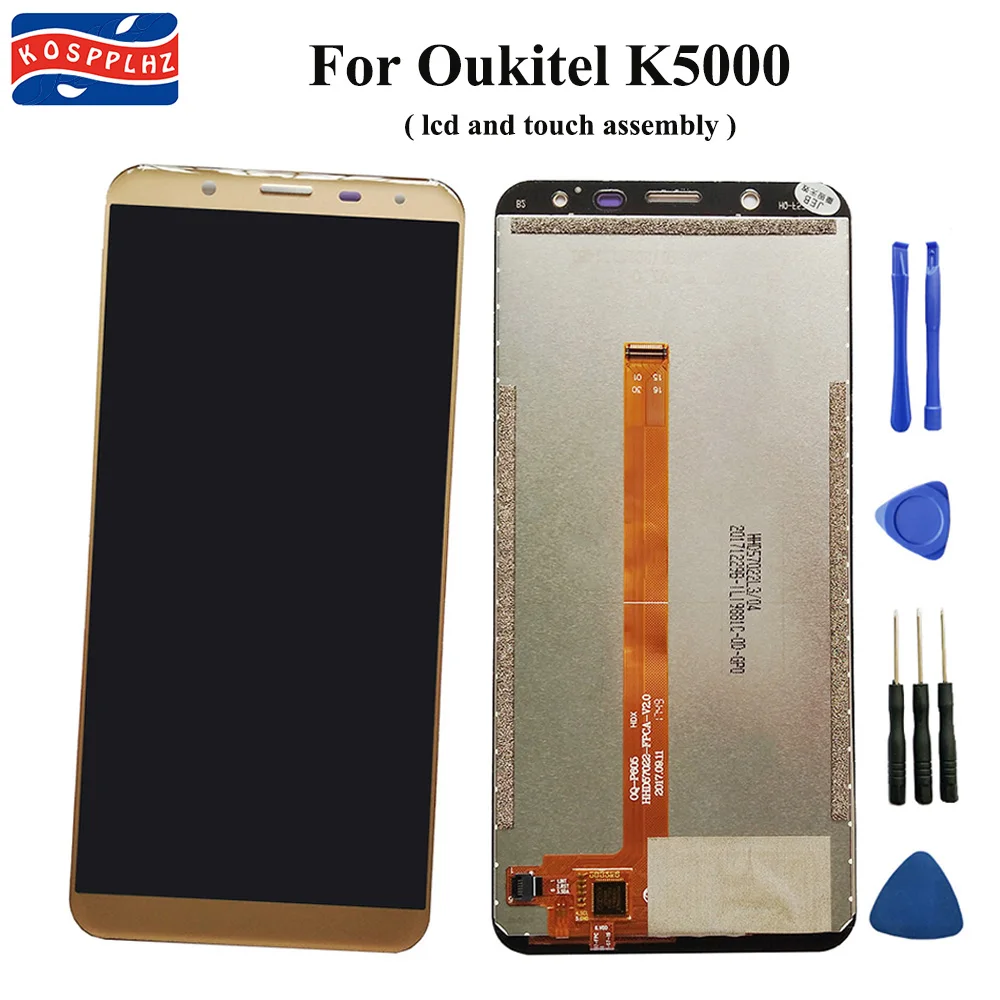 Для Oukitel K5000 ЖК-дисплей + сенсорный экран 100% Оригинальный ЖК-дигитайзер стеклянная