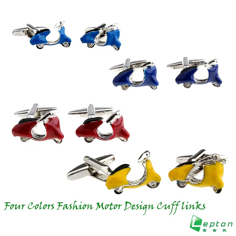 

Lepton Fashion Motor Design Cufflink 4 colors motorcycle style cufflink gifts cufflinks for men,Promotion,Free Shipping