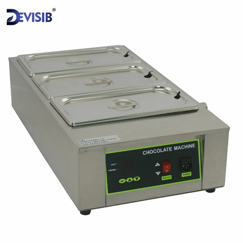 DEVISIB 12kg 3 Lattice Chocolate & Candy Melts Melting Pot Machine Top