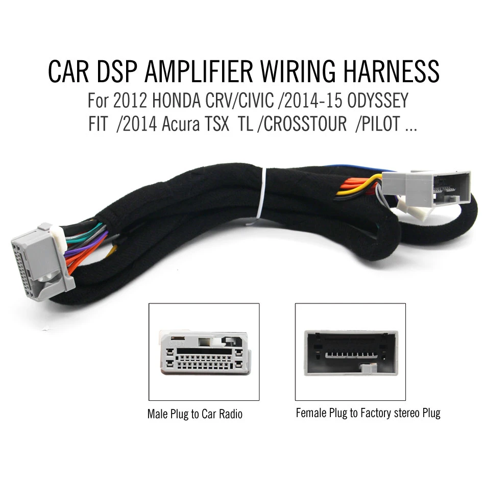 Car Dsp Amplifier Wiring Harness For 2012 Honda Crv/civic /201415