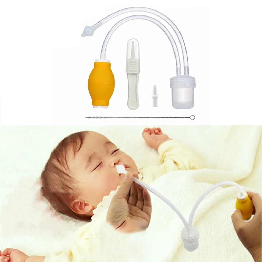 Newborn Baby Safe Soft Nasal Mucus Snot Aspirator Vacuum Suction Nose Cleaner