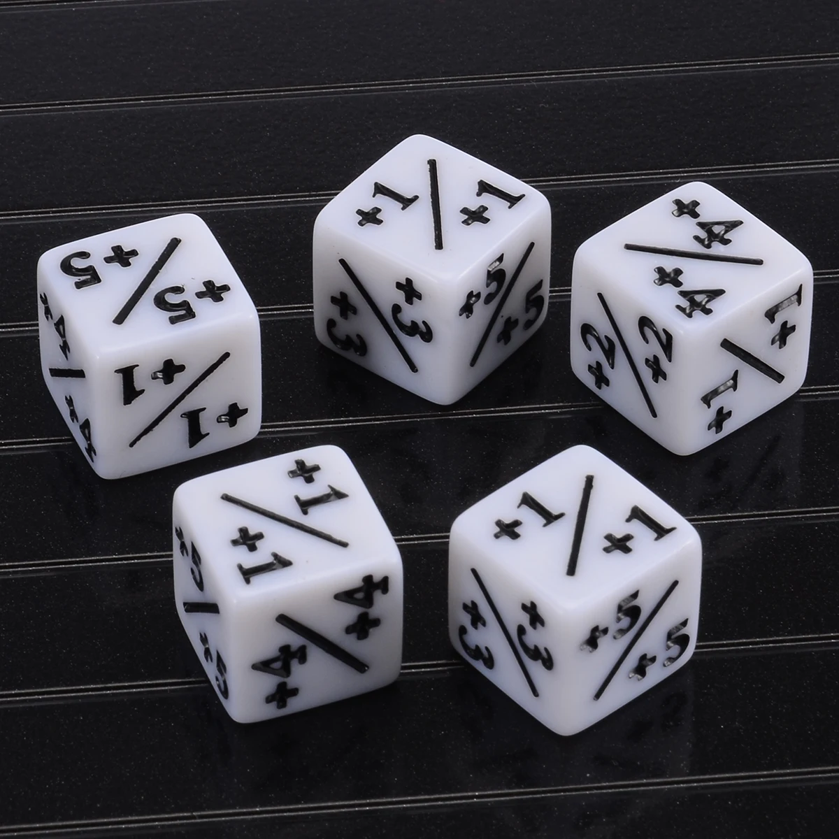 5Pcs Dice Counters Negative +1/+1 White Dices For MTG Magic The Gathering Games Family Friends Party Poker Outdoor Tools