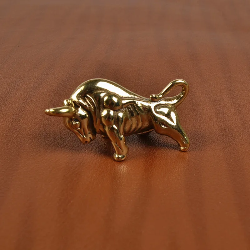 high quality brass bull keychain 3D animal car key chain holder creative portachiavi chaveiro llaveros hombre | Украшения и